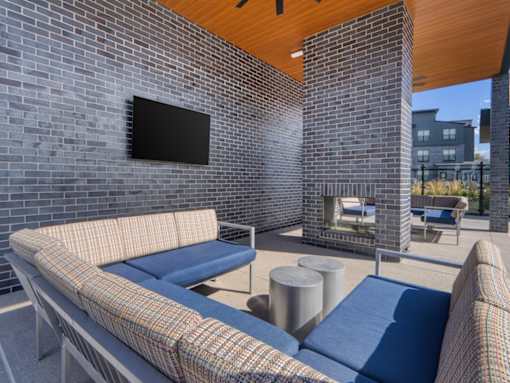 Outdoor Fireplace at Amara