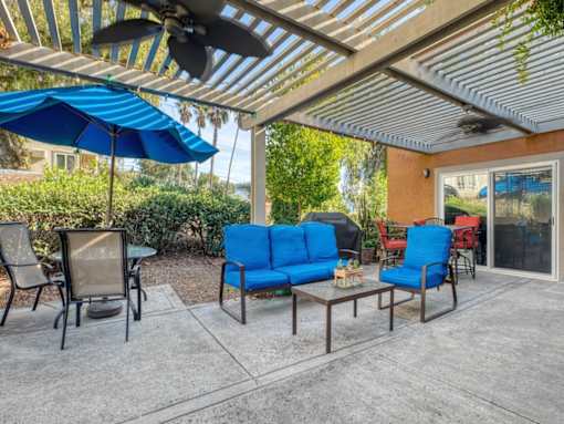 Outdoor Patio with Seating at Peppertree