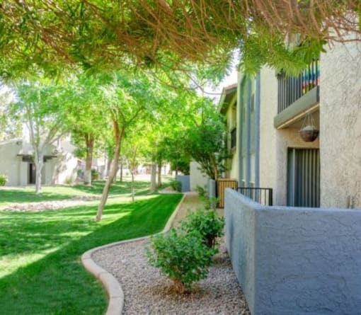 Lush Green Outdoors at Aztec Springs Apartments, Mesa, AZ, 85207