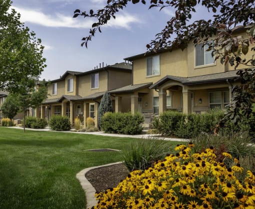 Elegant Exterior View at Four Seasons Apartments & Townhomes, North Logan, Utah