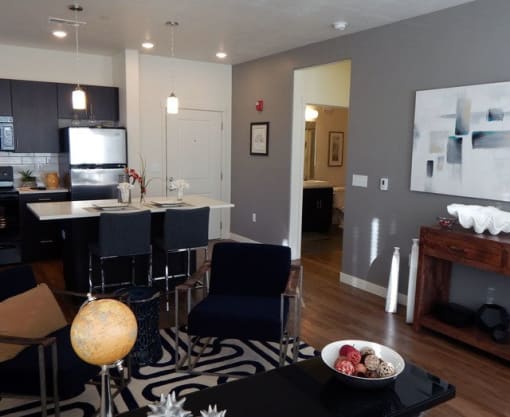 Open Kitchen and Dining Area at Lofts at 7800 Apartments, Midvale, UT, 84047