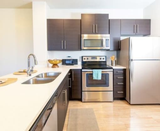 Energy Efficient All Electric Kitchen at Parc on Center Apartments & Townhomes, Orem