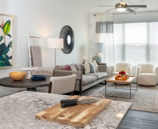 Living Room view from Kitchen at Parc View Apartments & Townhomes, Midvale