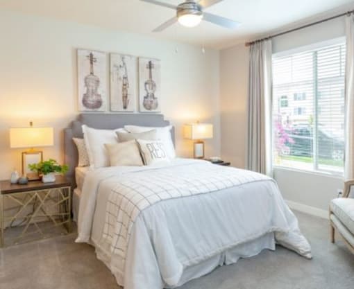 Beautiful Bright Bedroom With Wide Windows at Rivulet Apartments, American Fork