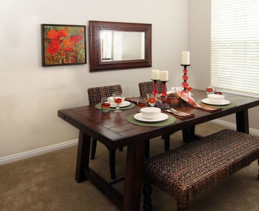 Elegant Dining Room at Talavera at the Junction Apartments & Townhomes, Midvale, 84047