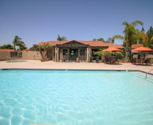 Beautiful Swimming Pool at  Shadow Way Affordable Apartments - Oceanside CA 92057