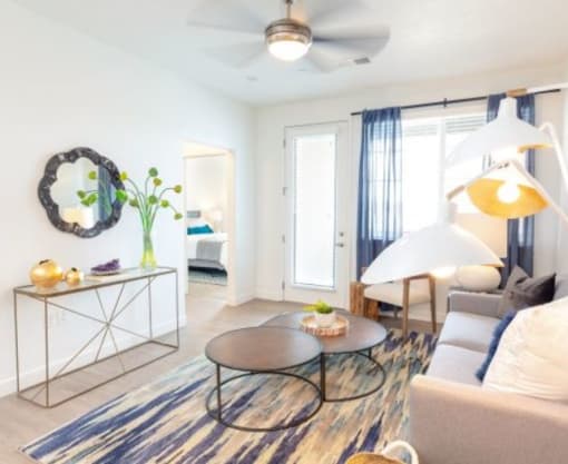 Light and Bright Living Area at Parc on 5th Apartments, Utah