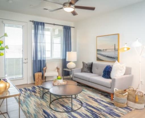 Light and Bright Living Area at Parc on 5th Apartments, Utah