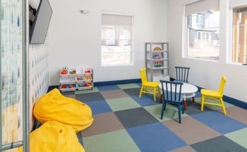 Play Area in Fitness Center at Parc on 5th Apartments and Townhomes in American Fork Utah