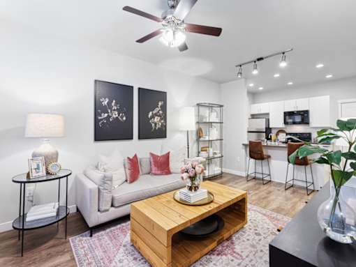 Open Concept Living Room to Kitchen in Phase I TH at Parc at Day Dairy