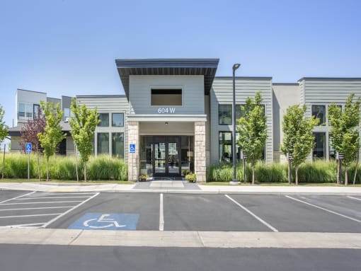 Parking in front of The Austin Townhomes