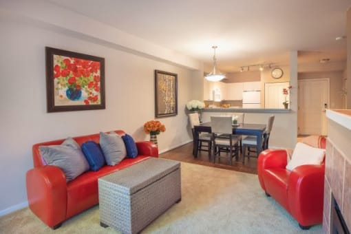 Modern Open Living Space at Metropolitan Place Apartments, Washington
