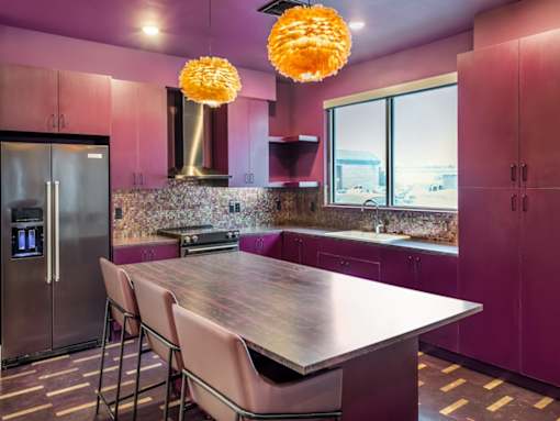 Resident Clubhouse Kitchen at Arcadia Apartments