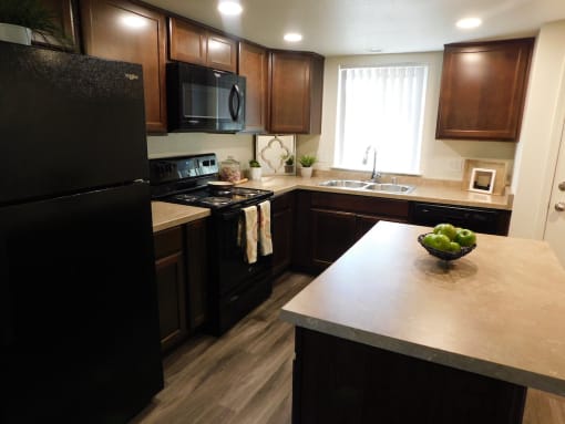 Updated Kitchen with Island at River Oaks