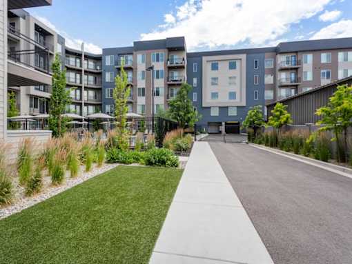 Road Leading to Parking at City Lofts Apartments