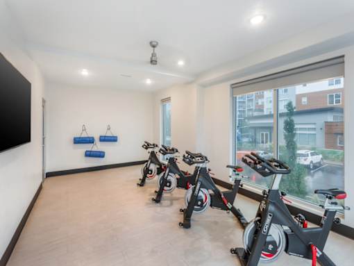 Room with Spin Machines at Arcadia Apartments