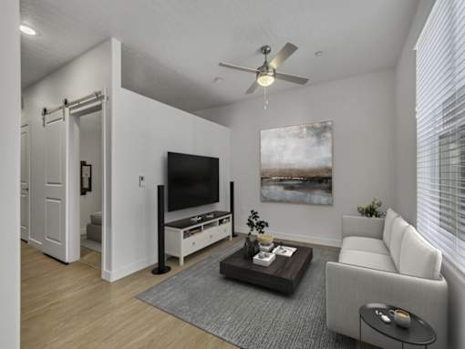 Sliding Barn Door at Garden Lofts
