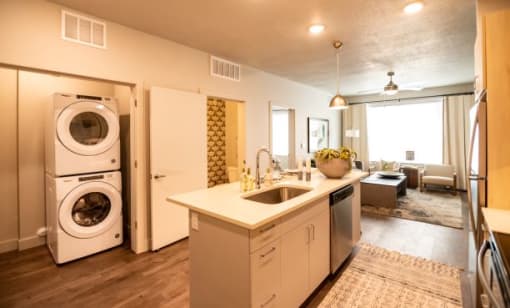 Full Size Washer And Dryer In Unit at Soleil Lofts Apartments, Herriman