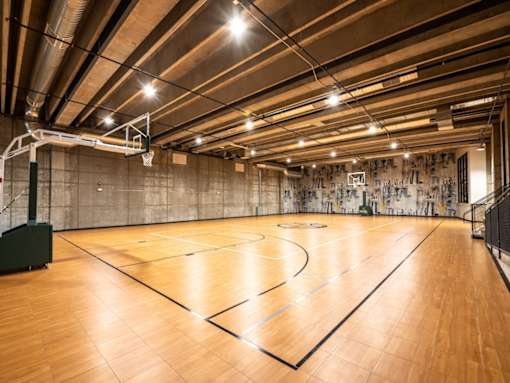 Indoor basketball court at Soleil Lofts