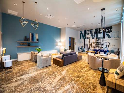 Game room at Soleil Lofts