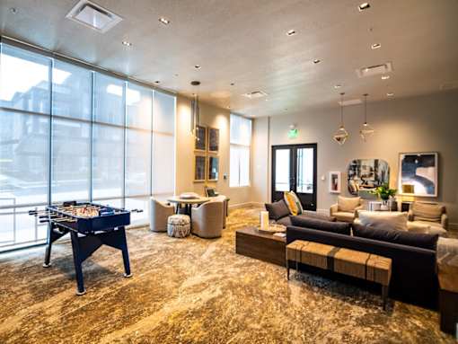 Game and community room at Soleil Lofts