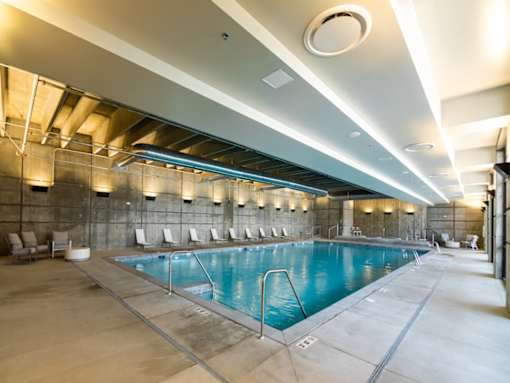 Indoor pool at Soleil Lofts