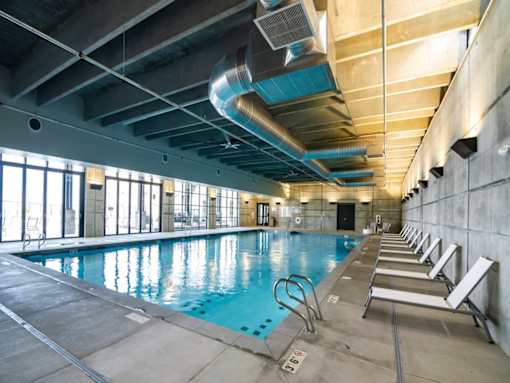Indoor Pool and Spa at Soleil Lofts