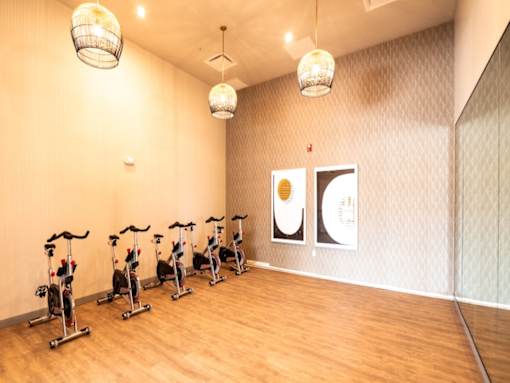 Yoga studio at Soleil Lofts