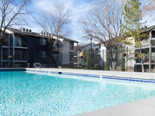 Sparkling Pool at Crossroads Apartments
