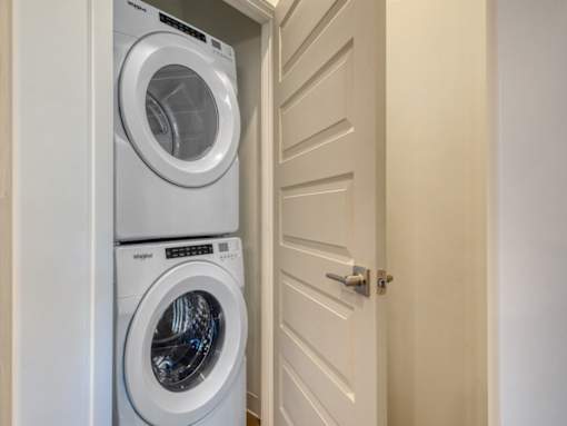 Stackable Washer and Dryer at Amara