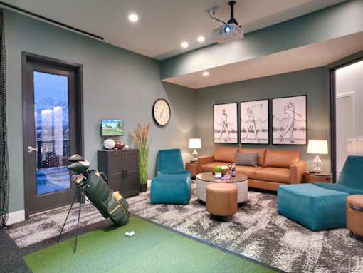 The Stack Apartments Game Room Seating