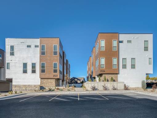The Amber Side View of Townhomes