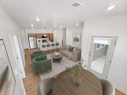 The Ash 2 Bed VS Dining Area and Living Room