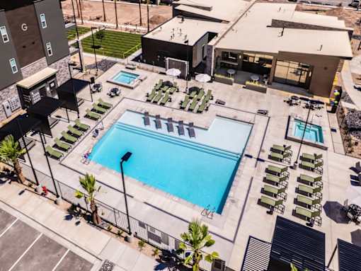 The Ash Aerial View of the Pool