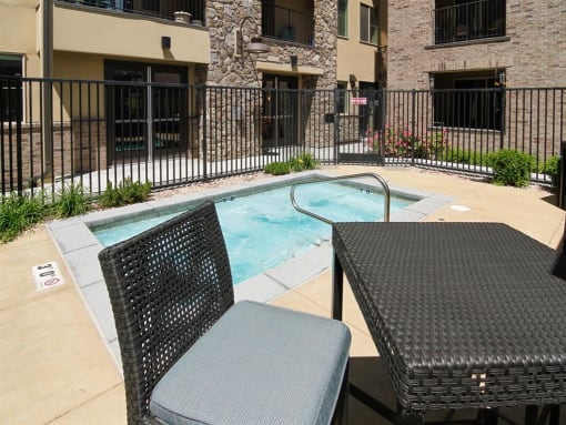 Sun Deck and Hot Tub  at Tuscany Villas Senior Apartments, Midvale, UT