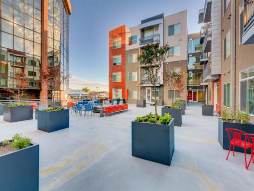 Outside Sitting Area at Element 31 Apartments, Utah, 84106