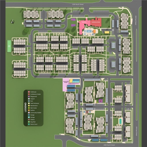 Property Map at Four Seasons Apartments & Townhomes, North Logan, 84341