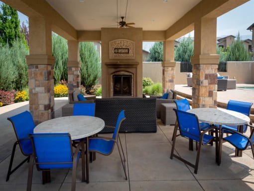 Shaded Lounge Area at Four Seasons Apartments & Townhomes, Utah