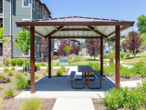 Covered Picnic Area at Parc on Center Apartments & Townhomes, Orem, UT