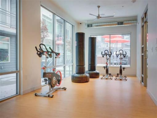 Fitness Center With Modern Equipment at Element 31 Apartments, Salt Lake City