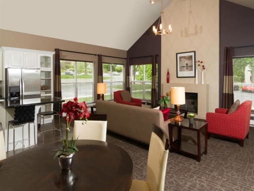 Living Room At Clubhouse at Promontory Point Apartments, Sandy, UT