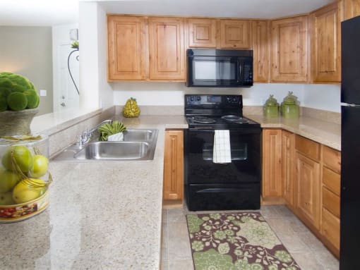 Modern Kitchen With Custom Cabinet at Promontory Point Apartments, Sandy, UT, 84094