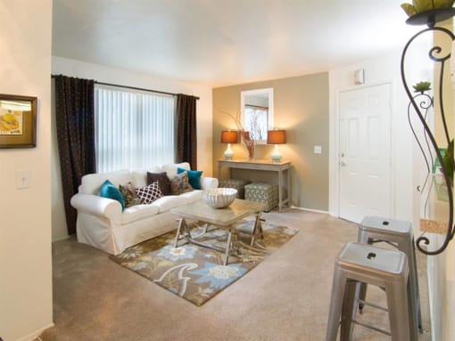 Modern Living Room at Promontory Point Apartments, Sandy, Utah