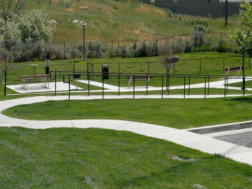 Picturesque Garden and Picnic Setting at San Marino Apartments, South Jordan