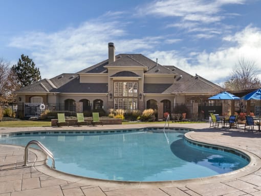 View of Pool and Clubhouse at Indigo Creek, CO