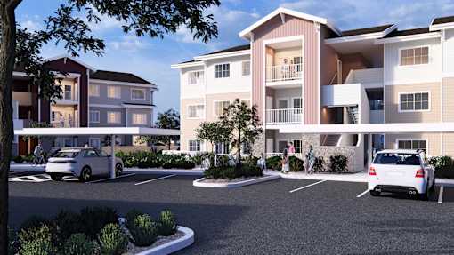 rending of outside building