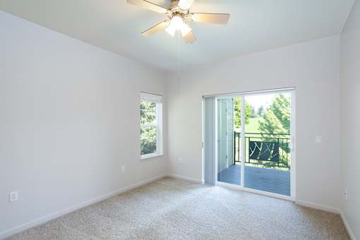 Vacant room with ceiling fan at Wilsonville Summit Apartments, Wilsonville , Oregon