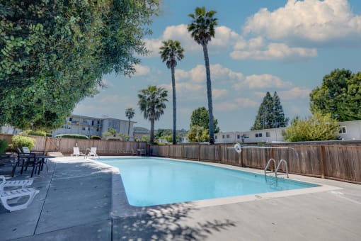 Swimming Pool And Relaxing Area at Terra Linda Manor, California