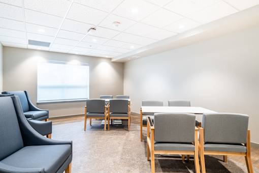 A conference room at All Saints Apartments, Colorado