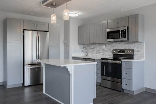 an empty kitchen